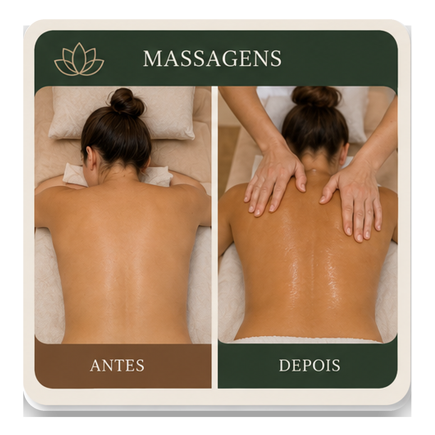 Referência visual de massagens