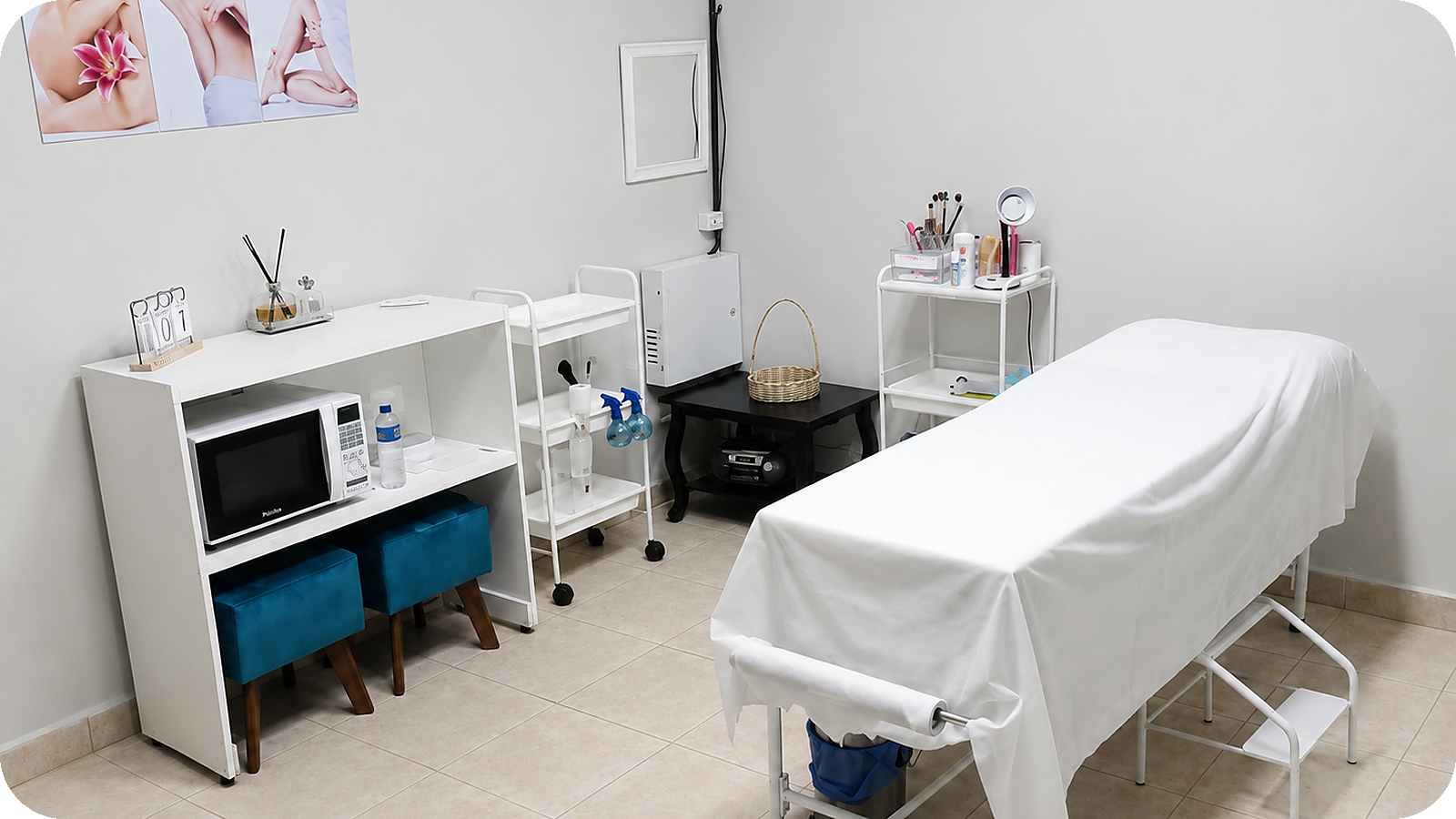 Sala de estética da Sarayu